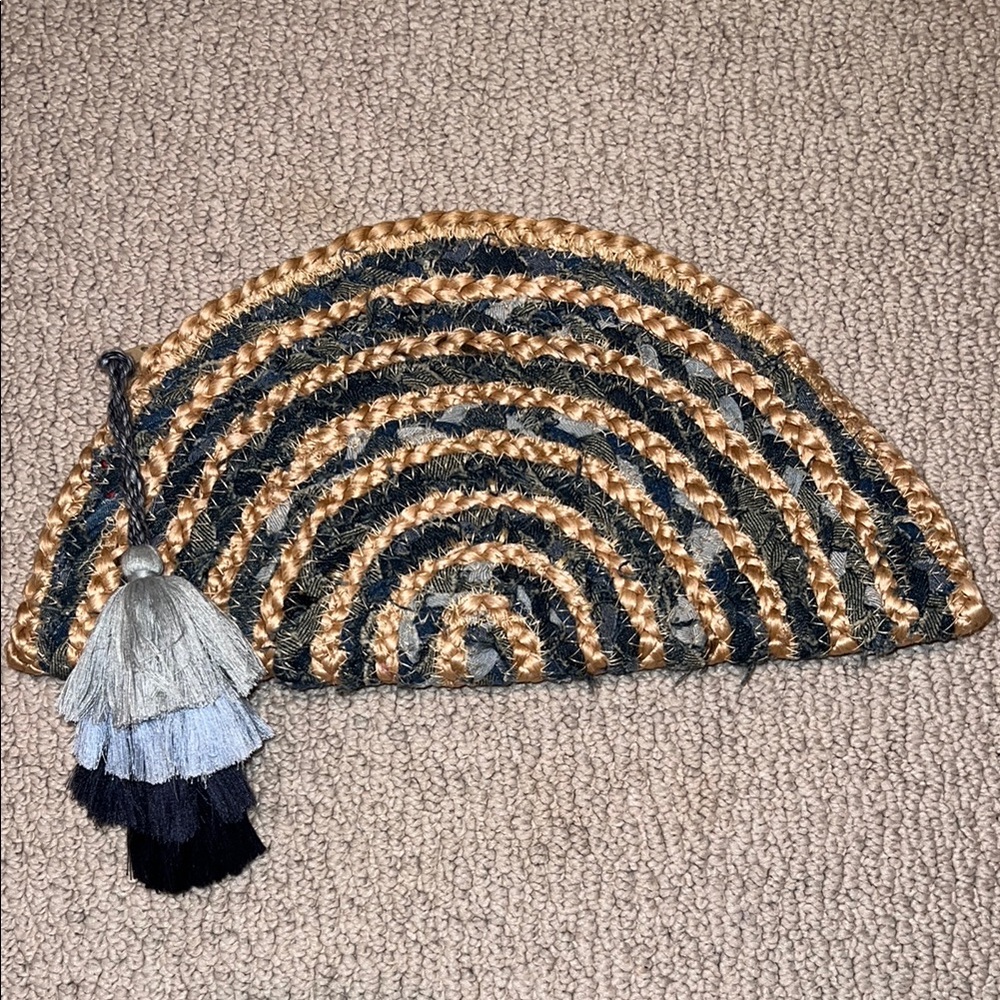 Woven Clutch with Tassel